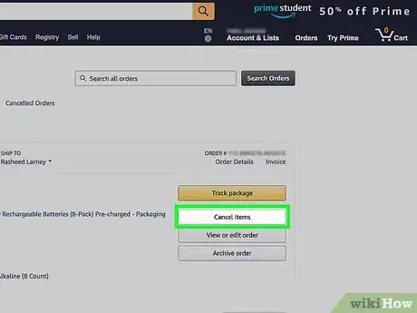 Image titled Cancel an Order on Amazon Step 4