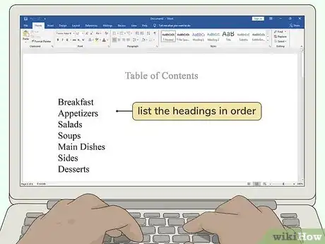 Image titled Write a Table of Contents Step 2