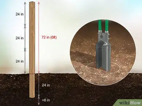 Image titled Cement a Post in the Ground Step 3