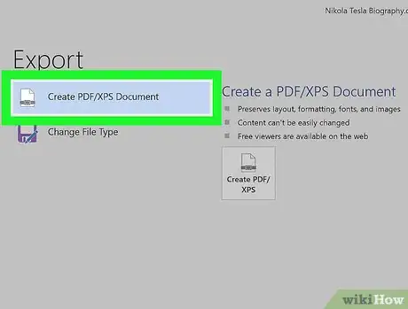 Image titled Convert a Microsoft Word Document to PDF Format Step 18