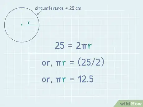 Image titled Find the Area of a Circle Using Its Circumference Step 3