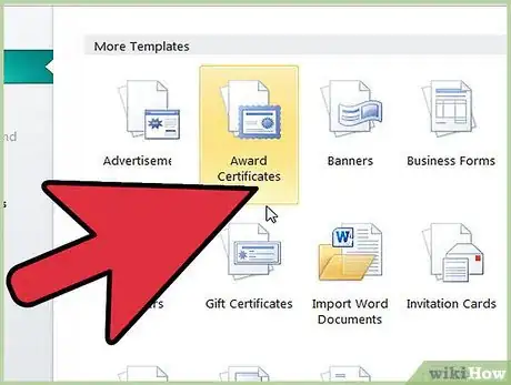 Image titled Make a Certificate Using Microsoft Publisher Step 1