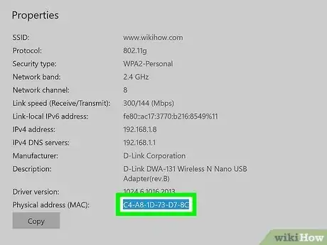 Image titled Find the MAC Address of Your Computer Step 9