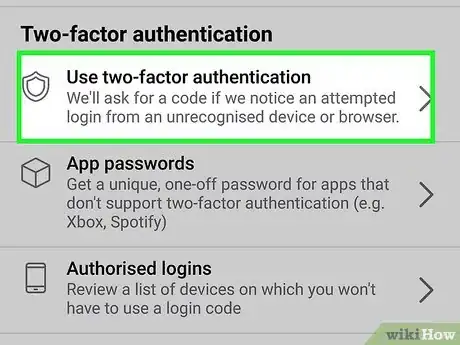 Image titled Activate 2 Step Verification in Facebook Step 6