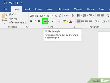 Image titled Cross Out Words in a Microsoft Word Document Step 3