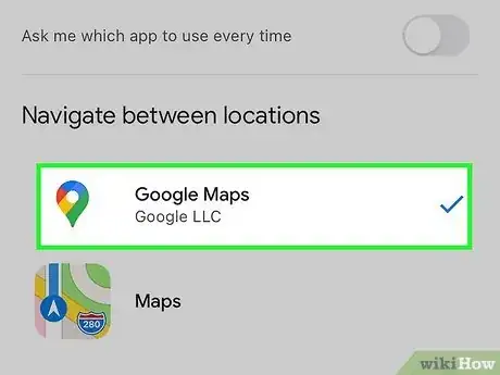 Image titled Make Google Maps Default on iPhone Step 17