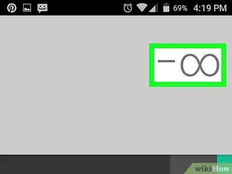 Image titled Write Negative Infinity (∞) on an Android Calculator Step 6