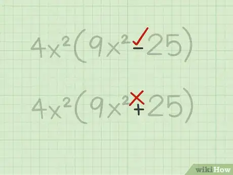 Image titled Factor the Difference of Two Perfect Squares Step 4