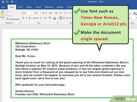 Image titled Write a Business Letter to Customers Step 2