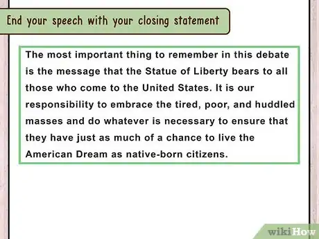 Image titled Write a Speech if You're Third Speaker Step 7