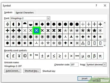 Image titled Insert a Cross Mark in Word Step 7