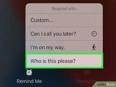 Image titled Respond to Incoming Calls with a Message on an iPhone Step 11