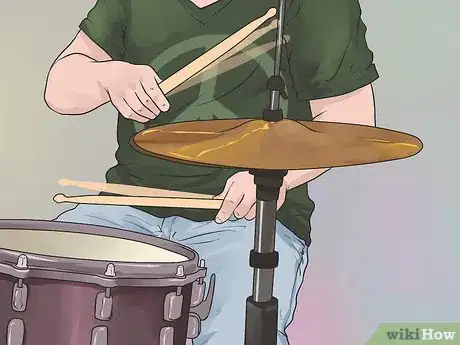 Image titled Play the Hi Hat in a Drum Set Step 3