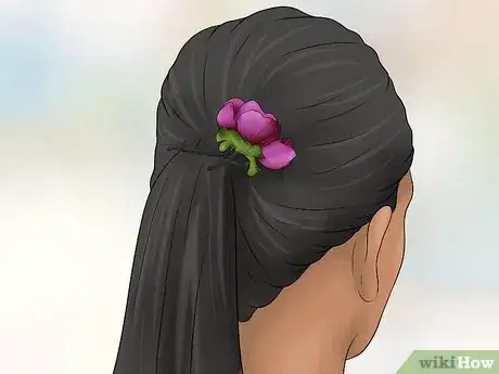 Image titled Securely Place a Flower in Your Hair Step 10