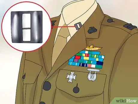 Image titled Properly Align Rank Insignia on Marine Uniforms Step 12