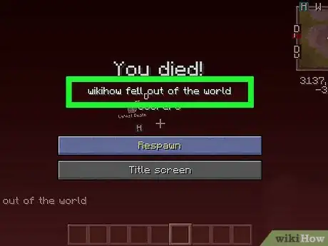 Image titled Die in Minecraft Step 17