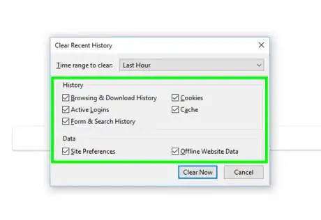 Image titled Clear Firefox History Options.png