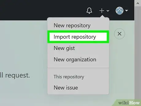 Image titled Import a Repository on Github Step 3