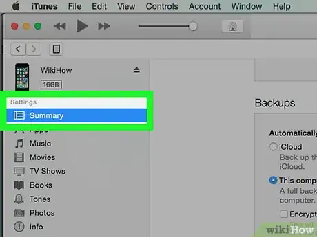 Image titled Back Up an iPhone to iTunes Step 12