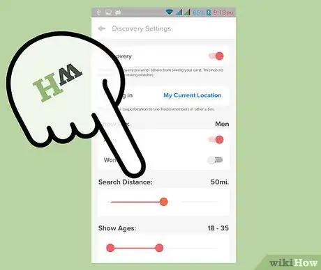 Image titled Adjust Your Tinder Search Distance Step 3