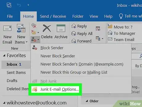 Image titled Stop Junk Mail in Outlook on PC or Mac Step 4