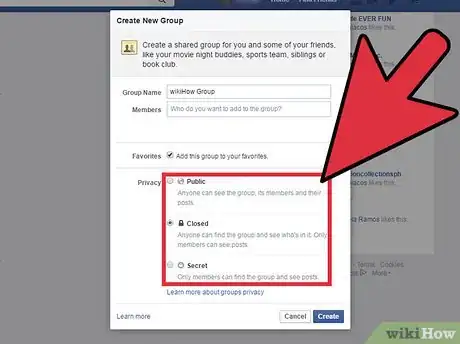 Image titled Make a Closed Facebook Group Step 3