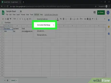 Image titled Create a Mailing List from a Google Docs Spreadsheet Step 27