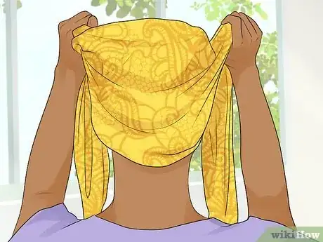 Image titled Wrap Your Hair in a Scarf for Bed Step 2