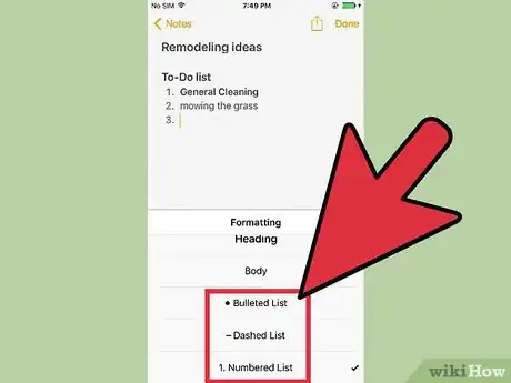 Image titled Format Your Text in iPhone Notes Step 9