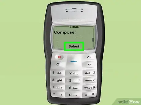 Image titled Create a Ringtone With Nokia Composer on the Cell Phone Itself Step 1