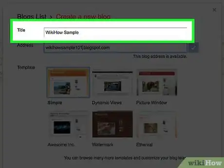 Image titled Start a Blog on Blogger Step 5
