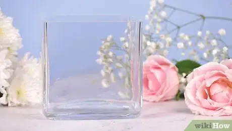 Image titled Make a Floral Arrangement Using a Foam Block Inside a Container Step 1