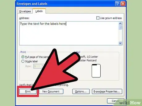 Image titled Create Labels Using Microsoft Word 2007 Step 6