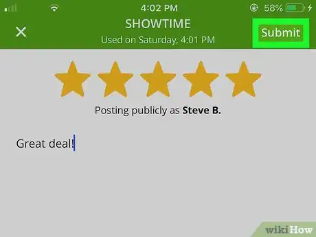 Image titled Write a Review on Groupon on iPhone or iPad Step 10