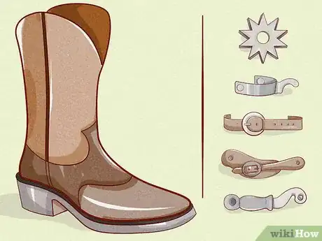 Image titled Put Spurs on Boots Step 7