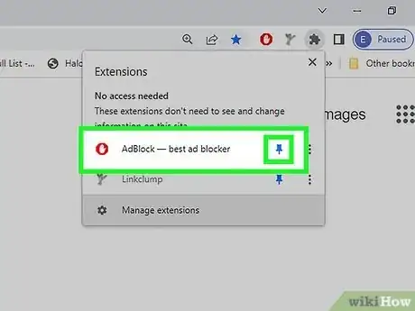 Image titled Pin Extensions in Chrome Step 3