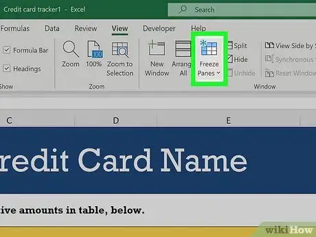 Image titled Freeze and Unfreeze Panes in Excel Step 4