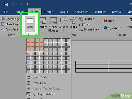 Image titled Create a Simple Table in Microsoft Word Step 4