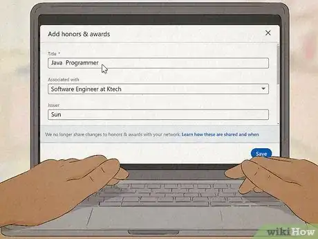 Image titled Add Honors and Awards in LinkedIn Step 6