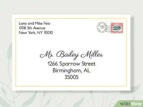 Image titled Address Wedding Invitations Without an Inner Envelope Step 13