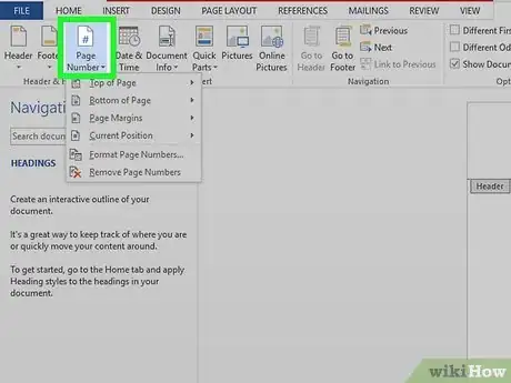 Image titled Insert a Custom Header or Footer in Microsoft Word Step 4