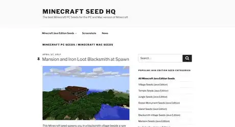 Image titled Minecraft seeds screenshot