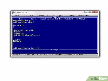 Image titled Start Learning C Programming in Turbo C++ IDE Step 12