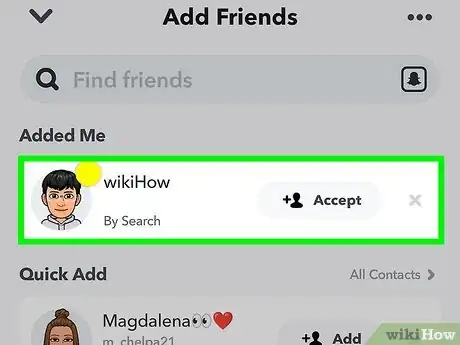 Image titled Tell if Someone Added You on Snapchat Step 4