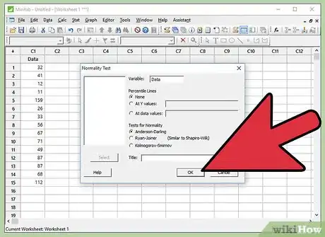 Image titled Perform a Normality Test on Minitab Step 8