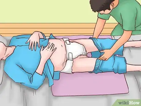 Image titled Change a Disposable Adult Diaper While Lying Down Step 8