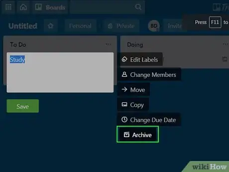 Image titled Delete Trello Cards Step 12