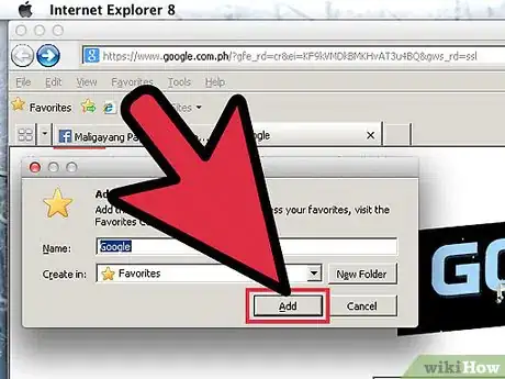 Image titled Bookmark a Web Page on Internet Explorer Step 7