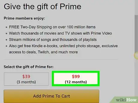 Image titled Give Amazon Prime As a Gift Step 2