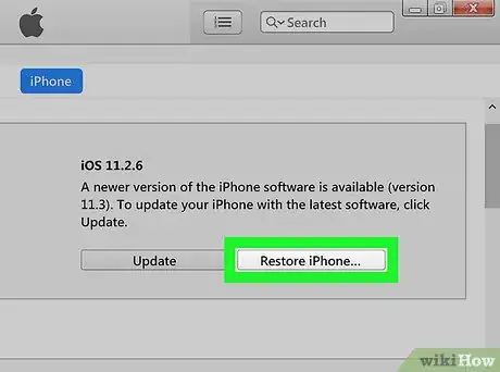 Image titled Restore an iPhone from iTunes on PC or Mac Step 4